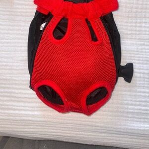 Red and Black small pet front carrier